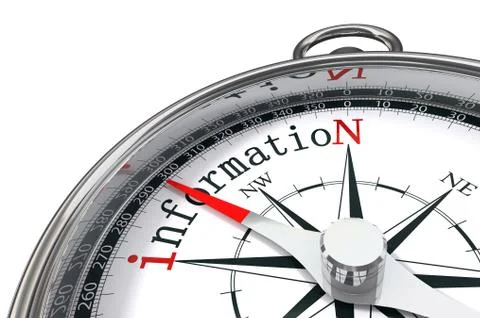 Informaion concept compass Stock Illustration
