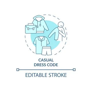 Informal dress code concept icon Stock Illustration