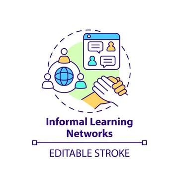 Informal learning networks concept icon Stock-Illustration