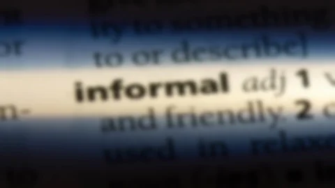 Informal word in a dictionary. Stock Footage 99561223