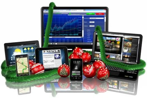 Informatica Natale Illustrazione stock