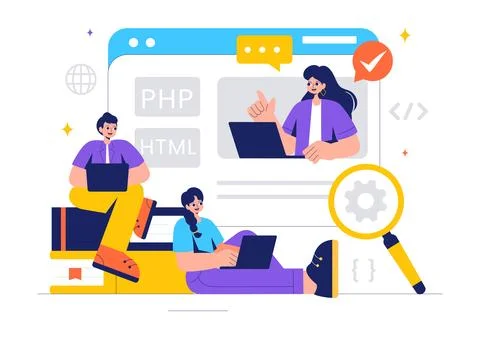 Informatics Vector Illustration featuring Logistics and Supply Chain Manage.. イラスト素材