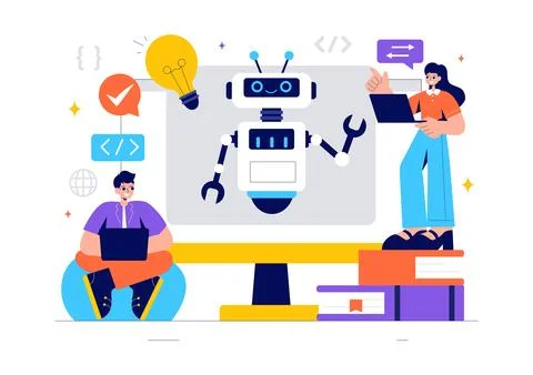 Informatics Vector Illustration featuring Logistics and Supply Chain Manage.. イラスト素材