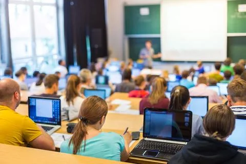 Informatics workshop at university. Informatics workshop at university. Re... Foto stock