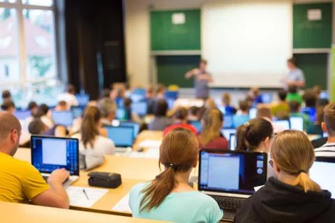 Informatics workshop at university. Foto stock