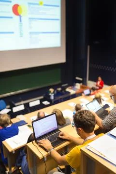 Informatics workshop at university. Stock Photos