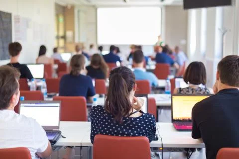 Informatics workshop at university. Stock Photos