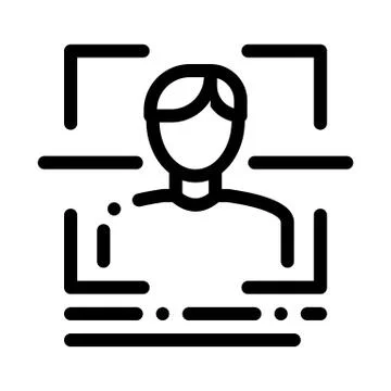 Information About Person When Scanning Icon Vector Outline Illustration Illustrazione stock