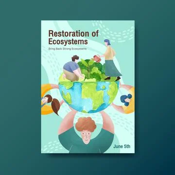 Information about World Environment Day.Save Earth Planet World Concept with  Stock Illustration