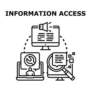 Information access concept connecting network data distribution イラスト素材