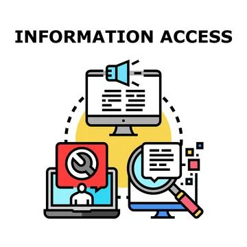 Information access concept connecting network data distribution イラスト素材