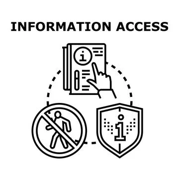 Information access concept with protecting data and restricted entry Stock Illustration