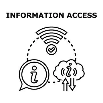 Information access online cloud network concept Stock Illustration