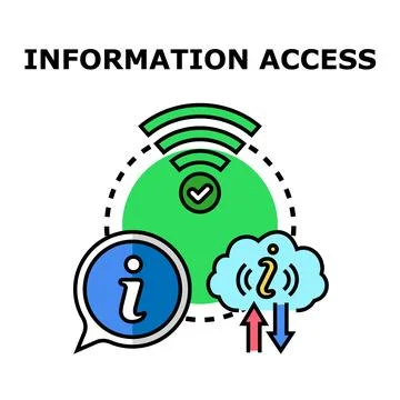 Information access online cloud network concept Stockillustratie