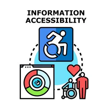 Information accessibility concept with diverse user needs Stock Illustration