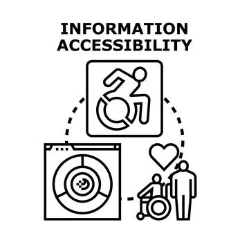 Information accessibility concept with diverse user needs Stock Illustration