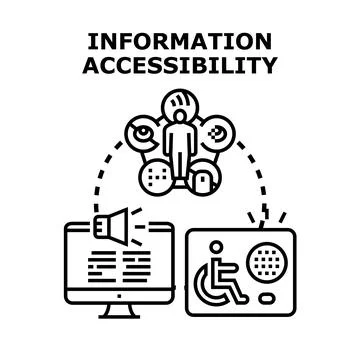 Information accessibility concept reaching user needs illustration Stock Illustration