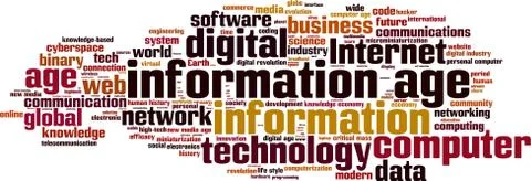 Information age word cloud イラスト素材