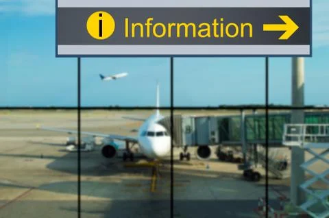 Information at airport Illustration