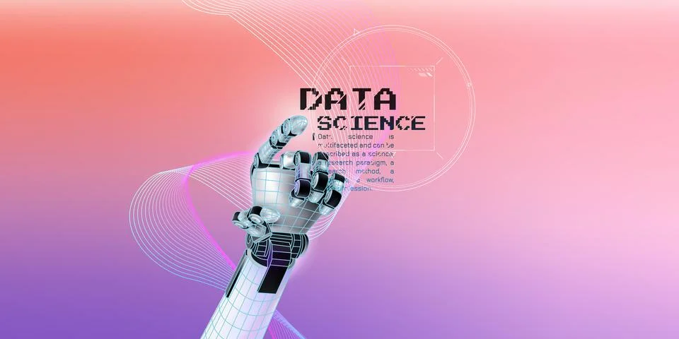 Information algorithms, AI turns raw data into valuable knowledge 스톡 일러스트