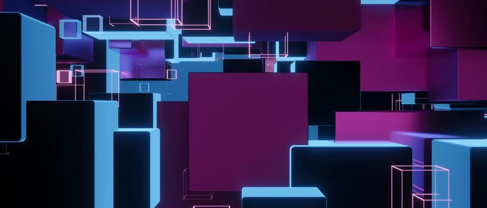 Information analytics concept. Sorting data. 3D render Stock Photos