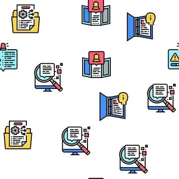 Information And Client Supporting Vector Seamless Pattern Stock Illustration