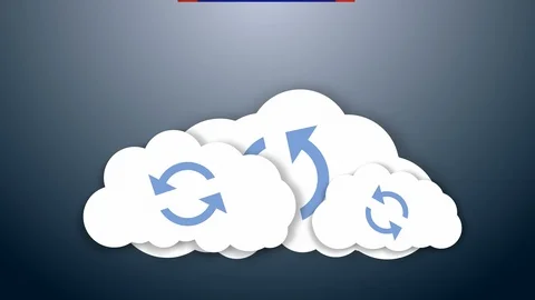 Information and the cloud. Cloud-based media storage. Secure online storage Stock Footage 87722757