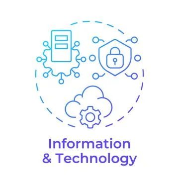 Information and technology blue gradient concept icon イラスト素材