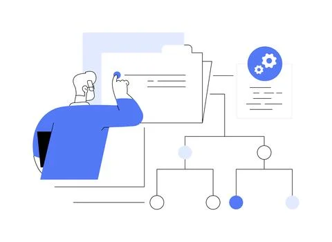 Information architecture abstract concept vector illustration. Stock Illustration