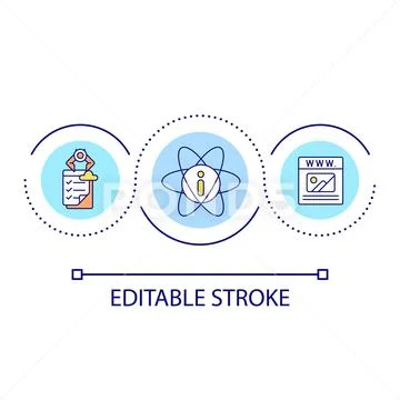 Information architecture loop concept icon 库存插图