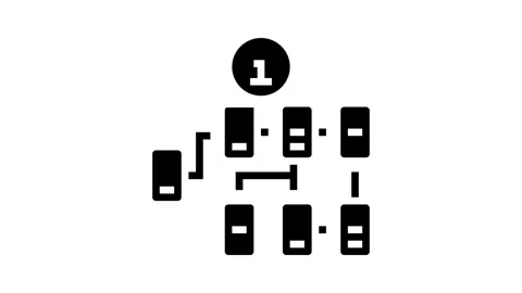 Information architecture ux ui design glyph icon animation Stock Footage 326150266