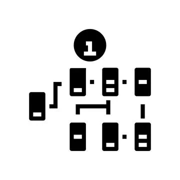 Information architecture ux ui design glyph icon vector illustration Stock Illustration