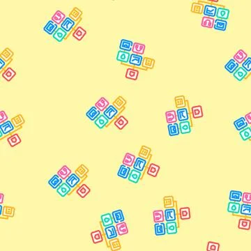 Information architecture ux ui design vector seamless pattern Stock Illustration