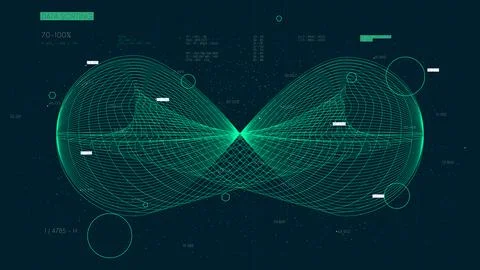Information artificial neural network, cluster analysis of big data stream fu Stock Illustration