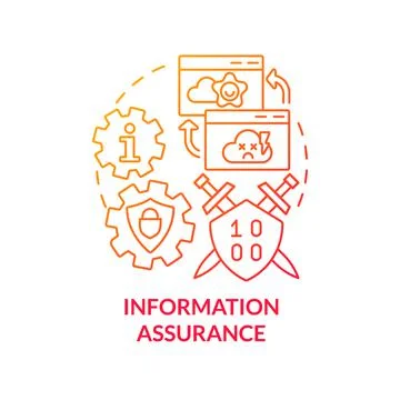 Information assurance red gradient concept icon Illustrazione stock