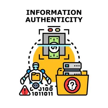 Information authenticity concept featuring data verification Stock Illustration