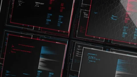 Information base of future. Animation. Span between virtual cells with numeric 動画素材 149215805