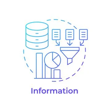Information blue gradient concept icon Stock Illustration
