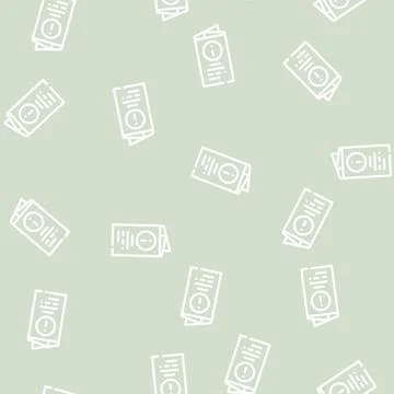 Information booklet line vector seamless pattern line Stock Illustration