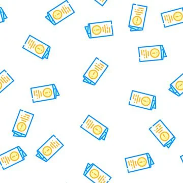 Information booklet vector seamless pattern line Stock Illustration