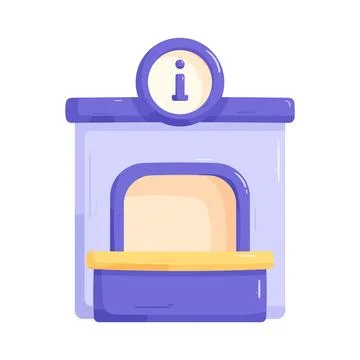 Information booth Stock Illustration