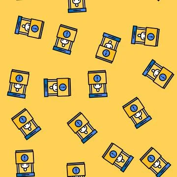 Information booth vector seamless pattern 스톡 일러스트