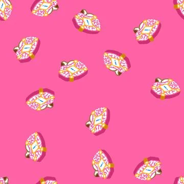 Information brain isometric icon seamless pattern Stock Illustration
