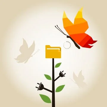 Information butterfly 스톡 사진