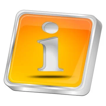 Information Button - 3D illustration Stock Illustration