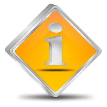 Information Button - 3D illustration Stock Illustration