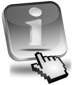 Information Button with cursor Stock Illustration