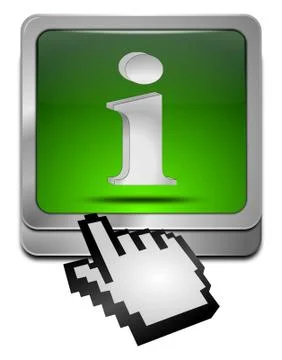 Information Button with cursor Stock Illustration