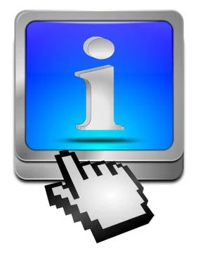 Information Button with cursor Stock Illustration