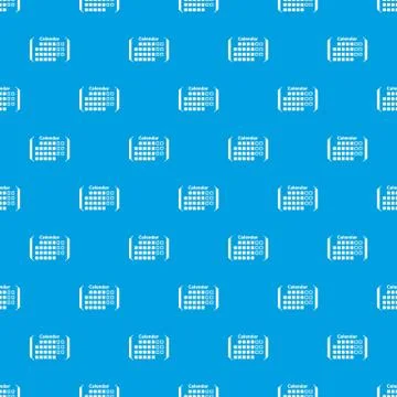 Information calendar pattern seamless blue Stock Illustration